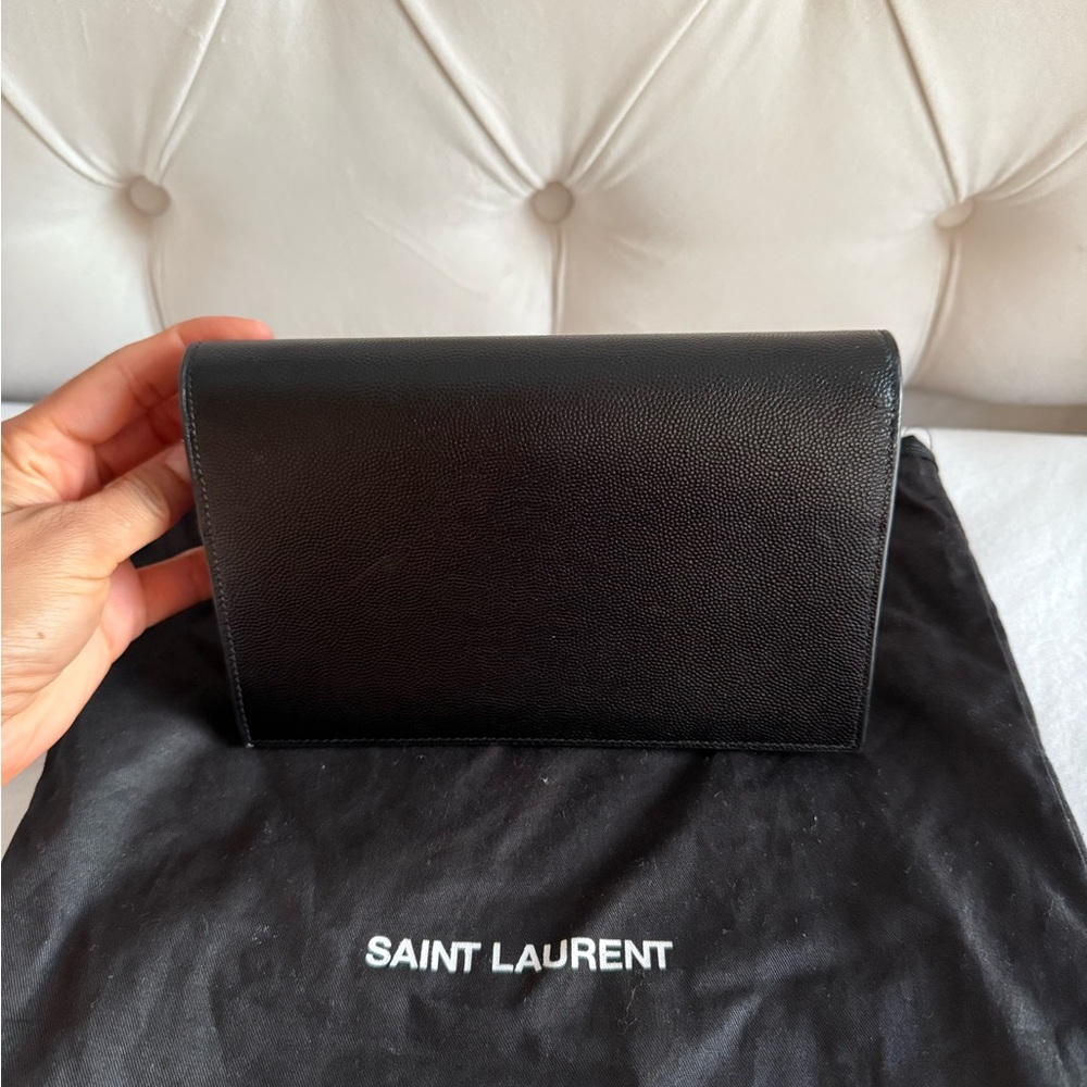 Saint Laurent Black Clutch with Gold Tassel - Picture 5 of 8